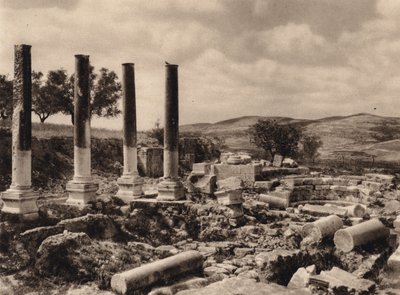 Samaria, ruinerna av Herodes palats (s/v foto) av Karl Grober