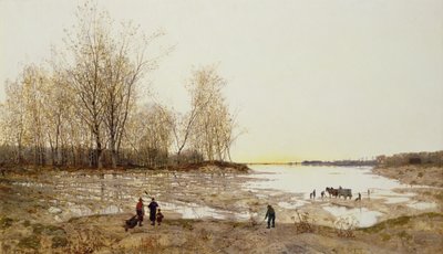 A Flooded Wooded Landscape, ca 1875-80 (olja på duk) av Karl Heffner