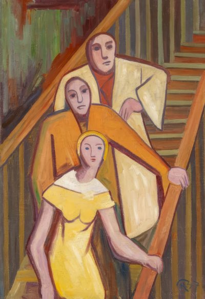 På trappan av Karl Hofer