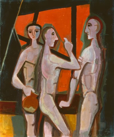 Tre män i rummet av Karl Hofer