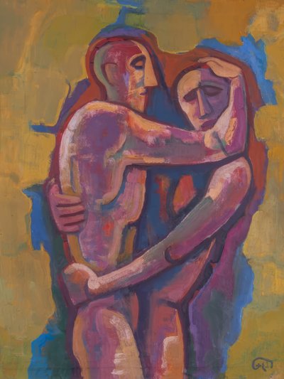 Brottande män av Karl Hofer