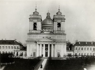 Treenighetskatedralen i Saint Alexander Nevsky Lavra i Sankt Petersburg, 1910-talet av Karl Karlovich Bulla