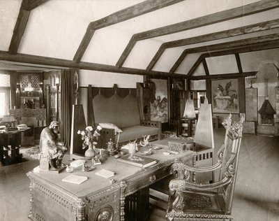 Studien av den ryske författaren Leonid Andrejev, tidigt 1900-tal. av Karl Karlovich Bulla