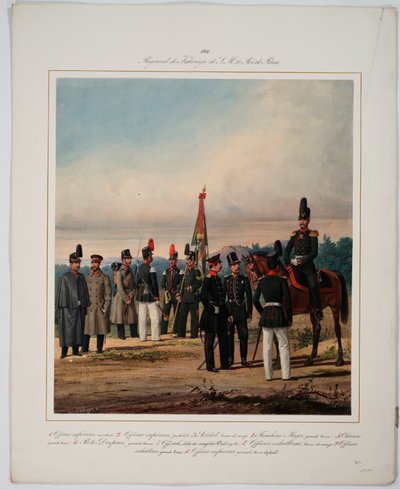 5:e Kaluga infanteriregemente av kejsar Wilhelm I av Preussen, 1861 av Karl Karlovich Piratsky