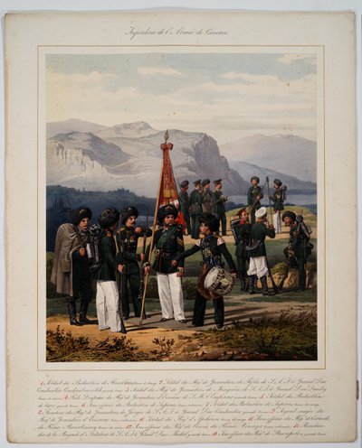 Ryska kaukasiska arméns infanteri, 1867 av Karl Karlovich Piratsky