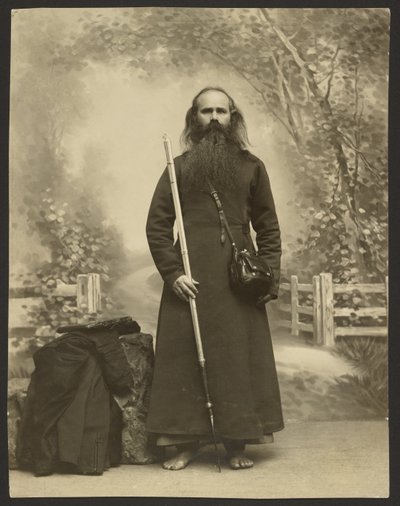 En barfota helig vandrare, Vasilii (hans namn) av Karl Karlovitz Bulla
