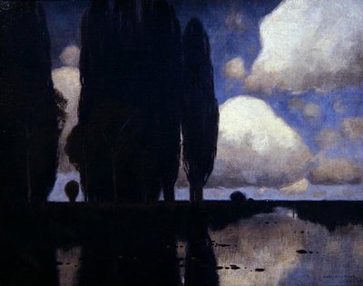 Rhineland Scene (olja på duk) av Karl Kustner