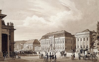 Unter Den Linden, Berlin, ca 1840 (akvarell) av Karl Loeillot de Mars