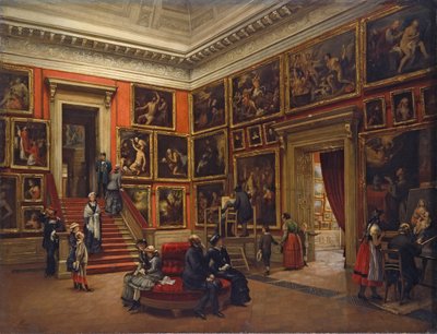 På galleriet i Dresden, 1881. av Karl Louis Preusser