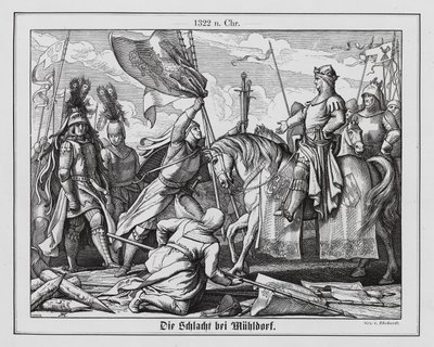 Slaget vid Muhldorf av Karl Ludwig Adolf Ehrhardt