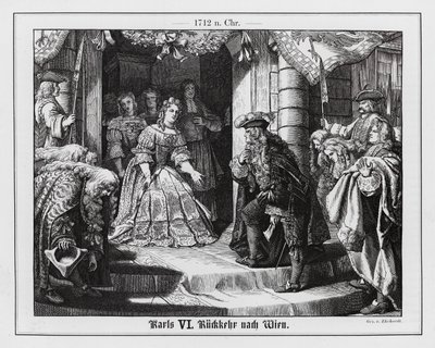 Den tysk-romerske kejsaren Karl VI:s återkomst till Wien av Karl Ludwig Adolf Ehrhardt