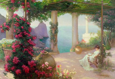 Terrassen, Capri av Karl Maria Schuster
