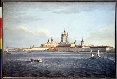 Smolny-klostret i Sankt Petersburg (Smolny-klostret i Sankt Petersburg). Teckning av Karl Petrovich Beggrov (1799-1875). Akvarell på papper av Karl Pavlovich Beggrov