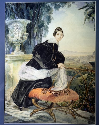 ""Porträtt av storhertiginnan av Ryssland Elisabeth Saltykova (1802-1863)"" Målning av Karl Pavlovich Briullov (Briullov) (1799-1852) 1833-1835 Ryska statens museum, Sankt Petersburg av Karl Pavlovich Bryullov
