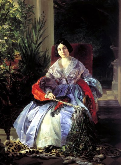 Porträtt av prinsessorna Elizaveta Pavlovna Saltykov, 1841. av Karl Pavlovich Bryullov