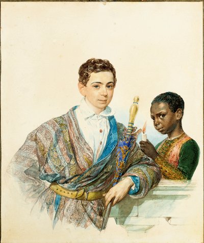 Porträtt av Anatole Demidoff, Prins av San-Donato, av Karl Pavlovich Bryullov