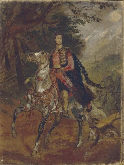 Porträtt av greve Anatole Nikolaievich Demidov, 1:e prins av San Donato 1812-1870, ca. 1831 av Karl Pavlovich Bryullov