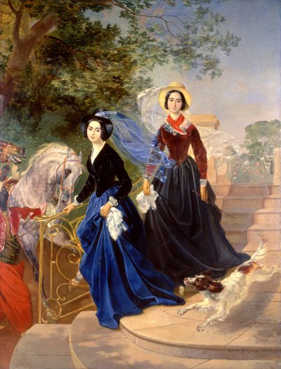 Portrait of the Shishmareva Sisters av Karl Pavlovich Bryullov