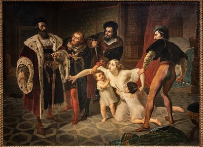 Ines Di Castros offer (Ines Di Castros död) (olja på duk) av Karl Pavlovich Bryullov