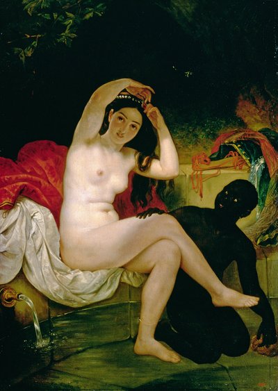 Virsavia, eller badande med en negerslav (olja på duk) av Karl Pavlovich Bryullov
