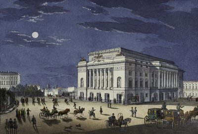 Alexandrinsky-teatern i Sankt Petersburg, första hälften av 1800-talet. av Karl Petrovich Beggrov