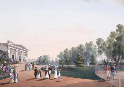 Utsikten över parken nära Yelagin-palatset, 1823 av Karl Petrovich Beggrov