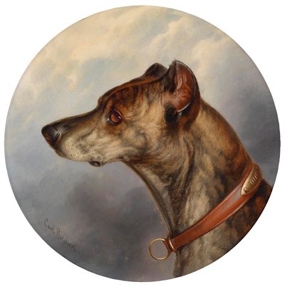 Hundporträtt av Karl Reichert