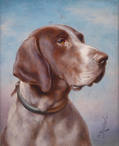 Hundporträtt av Karl Reichert