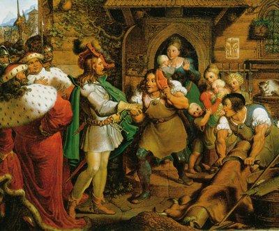 Kejsar Maximilian I besöker hantverkarna av Karl Russ