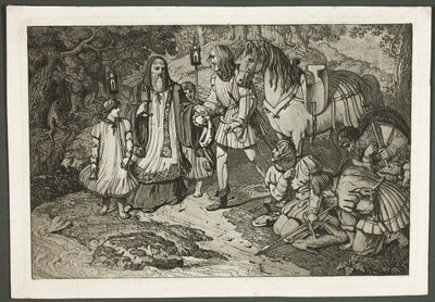 Rudolph av Habsburg och prästen av Karl Russ