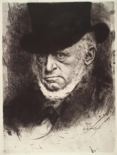 Adolph von Menzel / K.Stauffer-Bern av Karl Stauffer-Bern