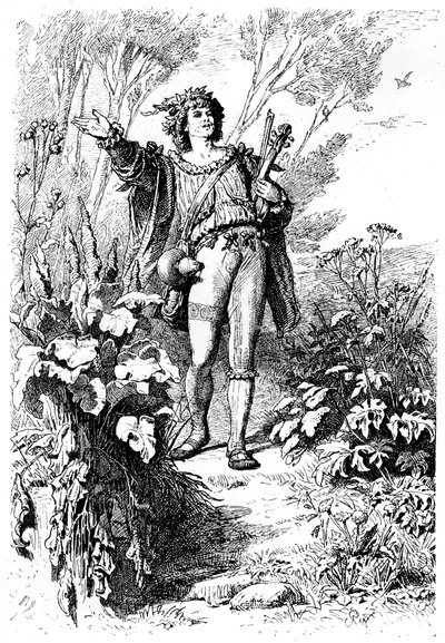 Minnesanger, c1880-1882. av Karl Theodor von Piloty