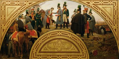 Slaget vid Leipzig 1813 av Karl von Blaas