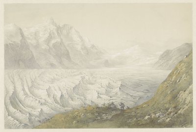 Pasterze glaciär nära Heiligenblut Pastir på Heyligen Blut av Karoly Lajos Libay