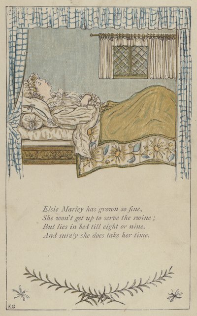 Elsie Marley har blivit så fin (färg litho) av Kate (after) Greenaway