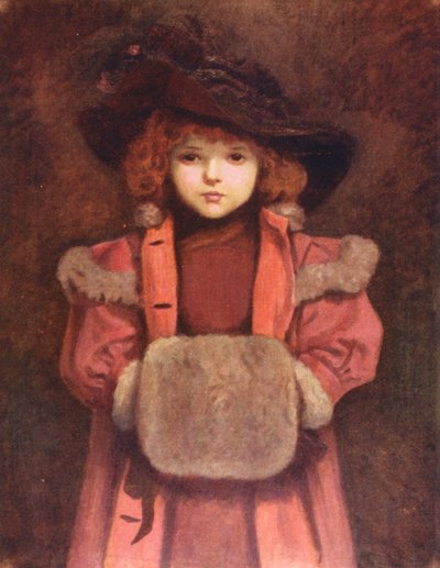 Muffen, ofärdig (färglitografi) av Kate (after) Greenaway