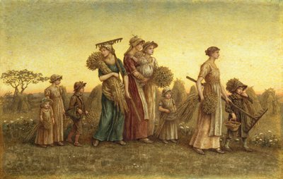 Gleaners Going Home (akvarell ombord) av Kate Greenaway