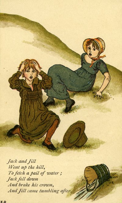 Jack och Jill illustrerade av Kate Greenaway
