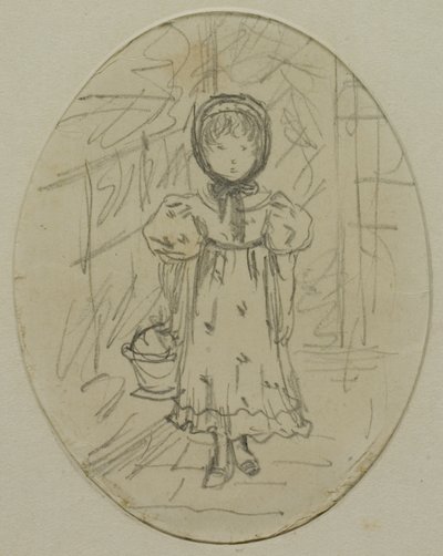Liten flicka i en trädgård av Kate Greenaway