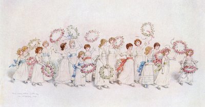 "Many happy returns of the day" av Kate Greenaway av Kate Greenaway