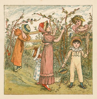 Plockar björnbär av Kate Greenaway