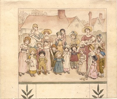 Gatuföreställning av Kate Greenaway
