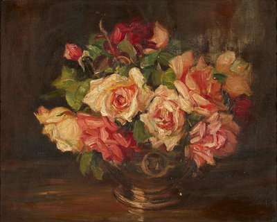 Rosa rosor (olja på duk) av Kate Wyllie