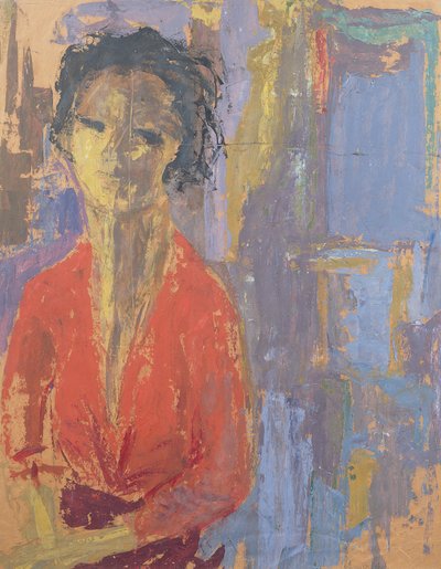 Eftertänksam lugn (olja på papper) av Kate Yates