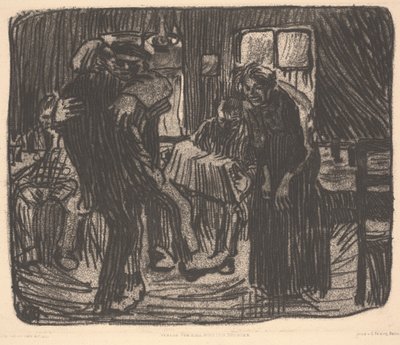 Hamburg Tavern, eller Pub Hamburger av Käthe Kollwitz