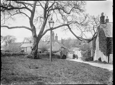 Village Green, Burton Bradstock, Dorset, 24 april 1922 - 8 maj 1922 (s/v foto) av Katherine Jean Macfee