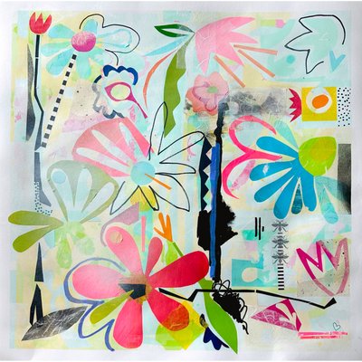 etherial garden, 2025 (blandteknik på papper) av Kathy Dunaway