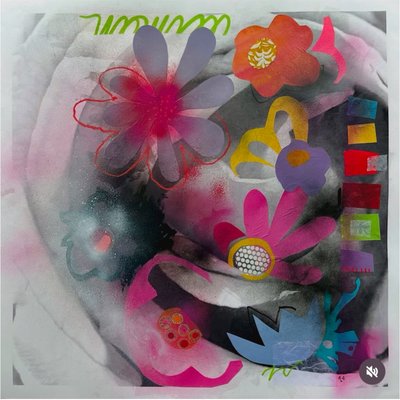 in bloom, 2025 (blandteknik på papper) av Kathy Dunaway