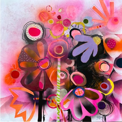 marvelous, 2025 (blandteknik på papper) av Kathy Dunaway