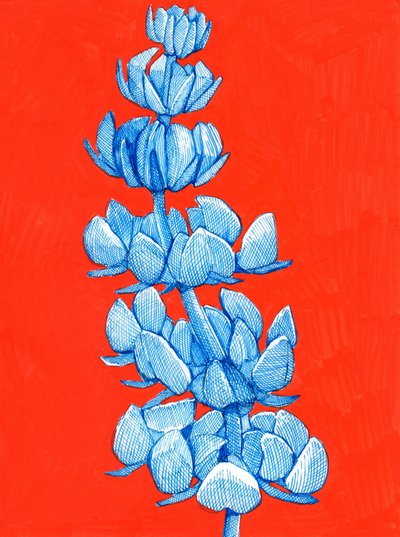 Djärv blå blomma av Katie O'Shea